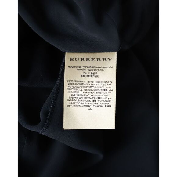 Burberry Contrasting Stitch Detail Dress In Black Viscose - Picture 5 of 5